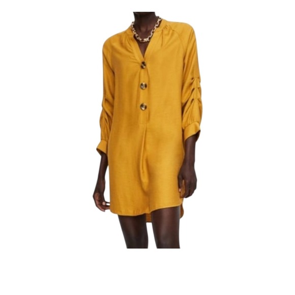 ZARA Dress, ZARA mustard, ZARA TUNIC Dress size XS - Picture 1 of 8
